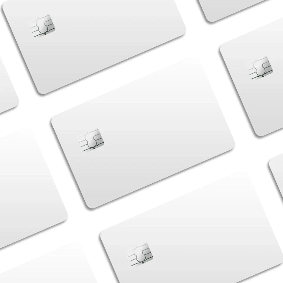 Avalanche White Solid All Cuts Credit Card Skin (4-Pack) | Made in USA Print on Demand