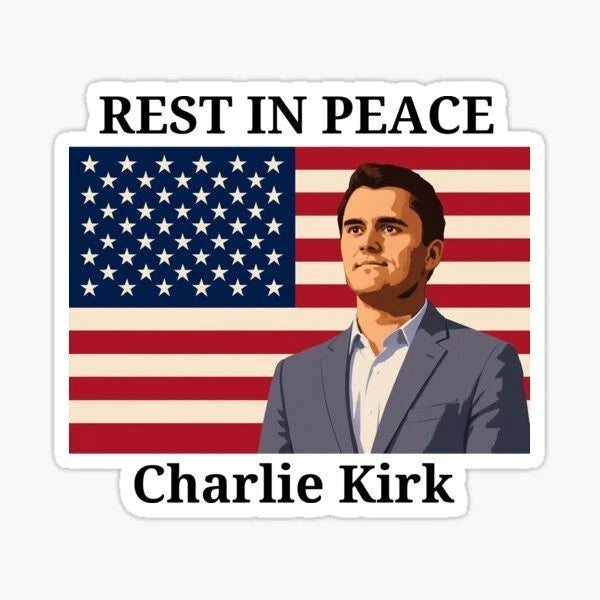 Charlie Kirk Bundle Turning Point USA Political 4", 6", 8" Sticker (10-Pack) | Made in USA Print on Demand