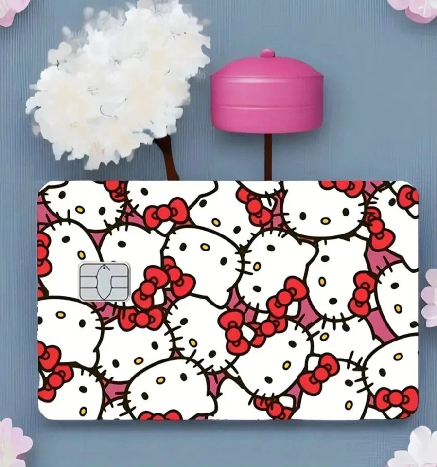 Hello Kitty Variety Set Cute Anime Credit Card Cove Credit Card Skin (6-Pack) | Made in USA Print on Demand