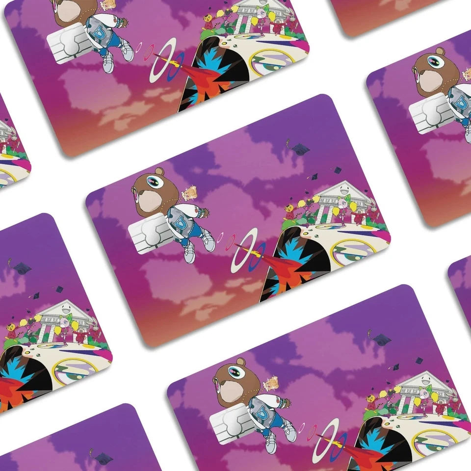 College Bear / Graduation Theme Cove Credit Card Skin (4-Pack) | Made in USA Print on Demand