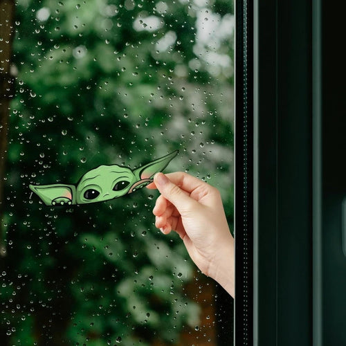 5 in Peeking Baby Yoda for Cars, Trucks, Vans, SUVs Decal (2-Pack) | Made in USA Print on Demand