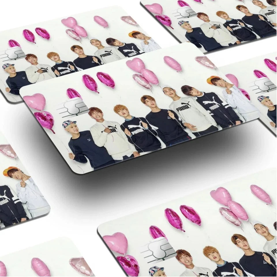 BTS K Pop ARMY Fan Tribute Debit ATM Set Credit Card Skin (4-Pack) | Made in USA Print on Demand